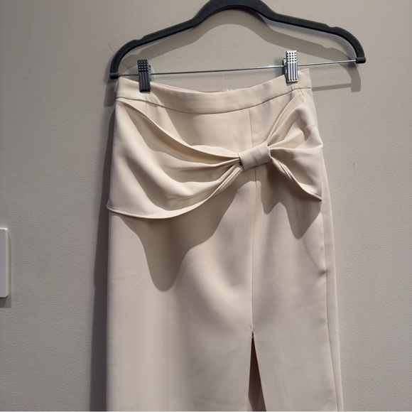 Daoge Fu Ren Elegant Cream Bow Pencil Skirt Size Small Women's - Picture 3 of 10